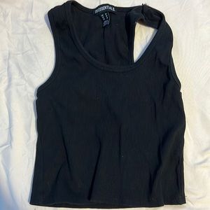 Black and blue crop tank top